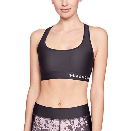 Image of Under Armour Womens HeatGear Armour Mid Impact Crossback Sports Bra, Pixel Purple (509)/Pixel Purple, X-Small