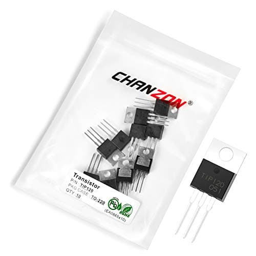 Image of Chanzon TIP120 TO-220-3L NPN Darlington Power Transistor, Bipolar Junction Transistor Pack (10pcs)