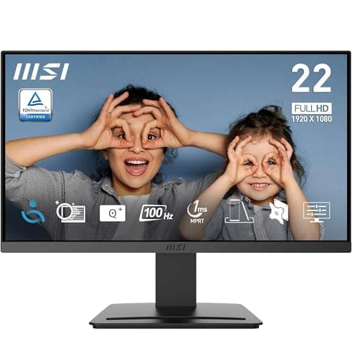 Image of MSI PRO MP223 E2 21.45-Inch Full HD Office Monitor - 1920 x 1080 Resolution, 100Hz, Eye-Friendly Screen, Tilt-Adjustable - HDMI™ 1.4b, DisplayPort 1.2a