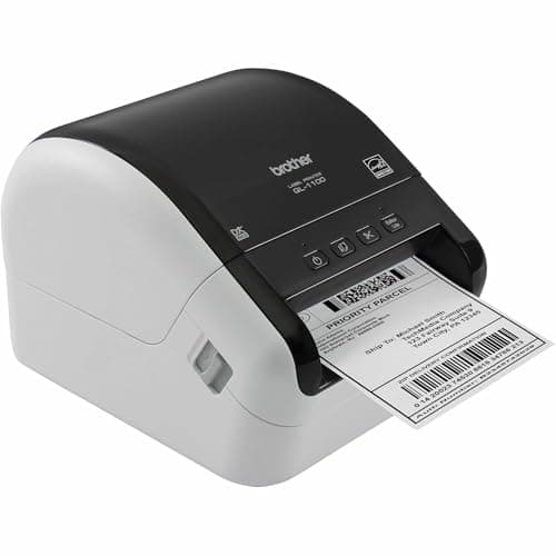 Image of Brother QL-1100 Wide Format, Postage and Barcode Professional Thermal Monochrome Label Printer, Black