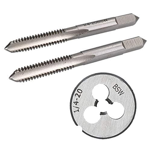 Image of 1/4" x 20 BSW Whitworth Tap & Die Set Taper Plug & Die Tungsten Steel