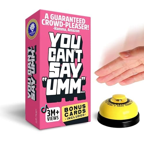 Image of You Can't Say UMM: A Party Game for Family and Adults, Fast-Paced Family Word Game, Bonus Content Included