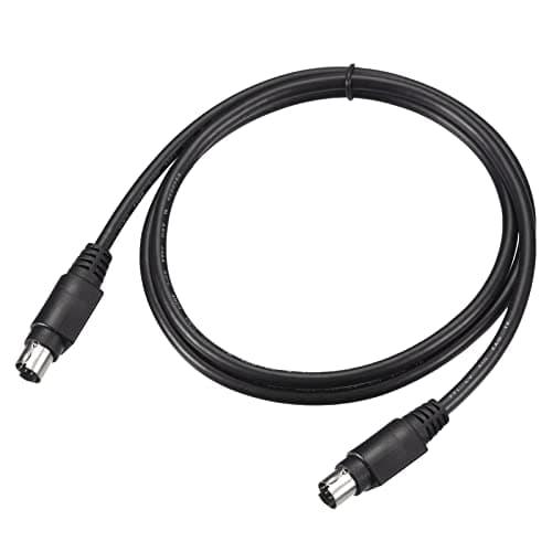Image of sourcing map PS/2 Mouse and Keyboard Extension Cable 6 Pin 3.28 Feet Male to Male for PC,Black