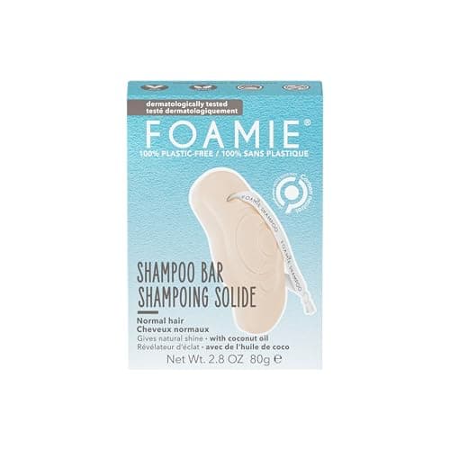 Image of FOAMIE Shampoo Bar, Coconut for Normal Hair, Plastic-Free, pH-Balanced, Soap-Free, No Sulphates or Parabens. Made in the UK.