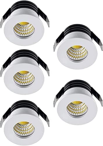Image of Btstil 5 X 3W LED Recessed Ceiling Light Downlights, LED Downlights Spotlight Recessed Mini Spot Lamp Warm Light [Energy Class A+]
