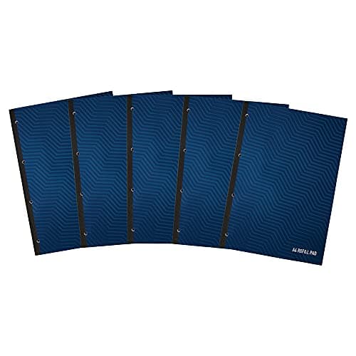 Image of Summit Lined Paper A4 Refill Pad, 400 Pages, Pack of 5, Deep Blue