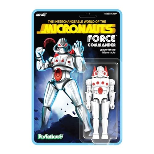 Image of Super7 Reaction+ Micronauts Force Commander - 3.75" Micronauts Action Figure with Accessories - Classic Sci-Fi Collectibles and Retro Toys