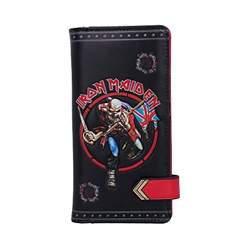 Image of Nemesis Now Iron Maiden Eddie Trooper Embossed Purse, PU Leather, Black, Officially Licensed Iron Maiden, Eddie The Trooper Giftware, Spacious and Stylish, Multiple Slots for Cards and Coins