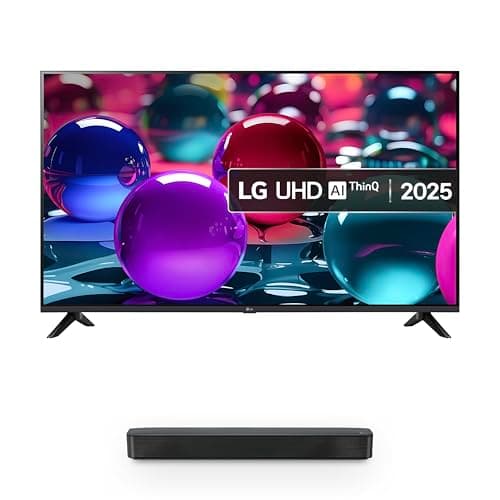 Image of LG 65UA73006LA (2025) 65-Inch Ultra HD 4K HDR Smart TV bundle with SQM1 Bluetooth All-In-One Soundbar 2.0 Channel