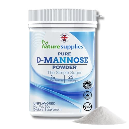 Image of D Mannose Powder 50g Pack - Pure D-Mannose for Natural Support - (NOT D Mannose Capsules or Tablets) GMO Free, Vegan Friendly, No Chemicals - High Strength Dmannose Supplement by Naturesupplies