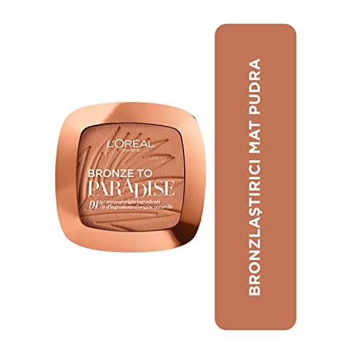 Image of L’Oreal Paris Bronzer, Matte Bronzing Pressed Powder, Shimmer Free, 91% Natural Origin, Buildable Shimmer-Free Formula for a Natural Tan, Shade: Medium 02