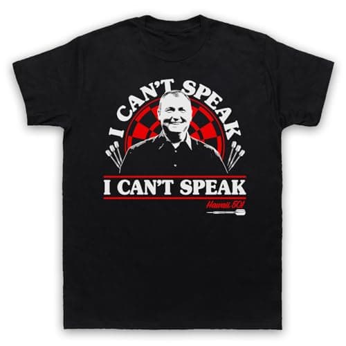 Image of My Icon Art & Clothing I Can't Speak Wayne Hawaii 501 Mardle Darts World Champ' Mens T-Shirt, Black, 2XL