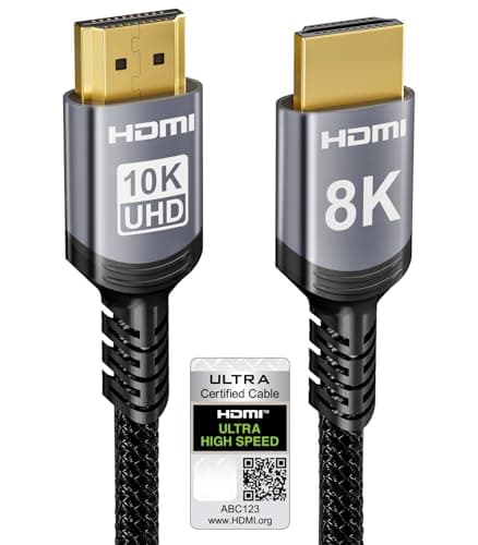 Image of Sniokco 10K 8K 4K HDMI 2.1 Cable 4M, Certified 48Gbps Ultra High Speed HDMI® Cable 0.01ms 4K 240Hz 165Hz 120Hz 8K 60Hz eARC Netflix HDCP 2.3 2.2 DTS:X HDR10+ TV Monitor Projector Roku Sky-Q
