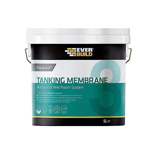 Image of Everbuild Aquaseal Waterproof Tanking Membrane – Flexible – Waterproof – Easy To Apply – Internal And External – Blue – 5 Litre