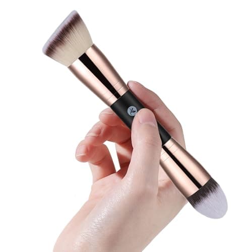 Image of KINGMAS Foundation Makeup Brush, Double-Ended Makeup Brushes Angled/Tapered Top for Blending Liquid Powder, Concealer Cream Cosmetics, Blush brush