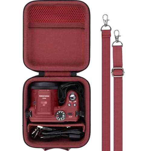 Image of Aenllosi for Kodak PIXPRO Zoom AZ405/AZ425/AZ255/AZ401/AZ528 Digital Camera Hard Travel Protective Case,Case Only (Red)