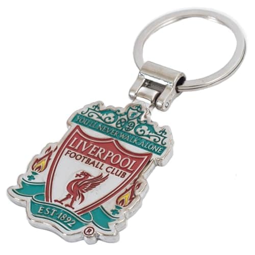 Image of Liverpool FC Executive Crest Keyring (One Size) (Red/Green/Silver)