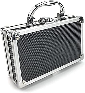 Image of DODOING 7.09" x 4.3" x 2.17" Aluminium Frame Tool Box, Portable Lockable Aluminium Tool Case Durable Metal Storage Box Fits for Cameras, Test Equipment, Tools, Accessories, 18 x 11 x 5.5CM
