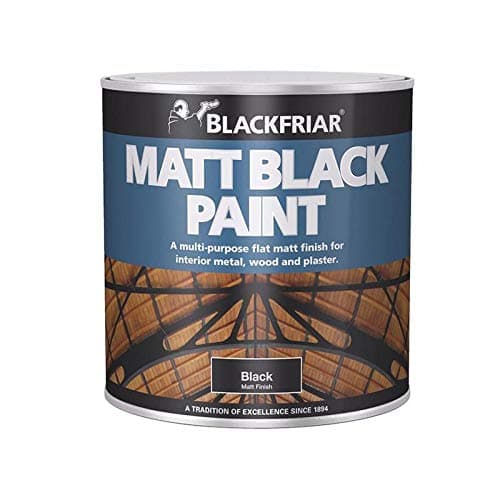 Image of Blackfriar BKFMB500 Matt Black Paint, 500 ml