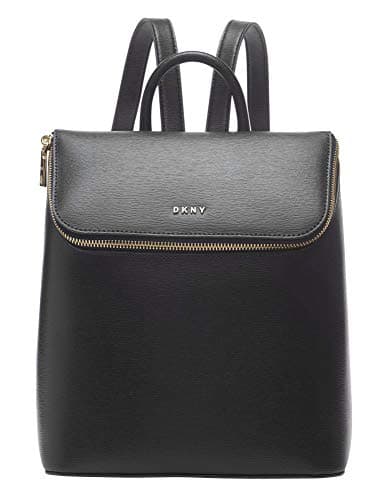 Image of DKNY womens Bryant Tz Backpack, Black/Gold, One Size US, Black/Gold, One Size