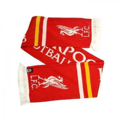 Image of Liverpool F.C. Liverpool FC Liver Bird Jacquard Scarf, Red/White/Yellow, One Size