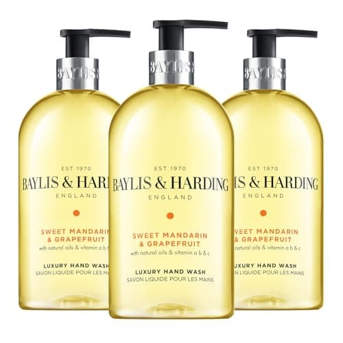 Image of Baylis & Harding Sweet Mandarin and Grapefruit Hand Wash, 500 ml (Pack of 3) - Vegan Friendly