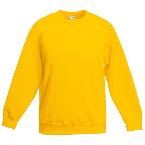 Image of Integriti Schoolwear Boys Girls Unisex Jumper Sweatshirt Crew Neck Round Neck School Uniform Ages 1-15 Sunflower