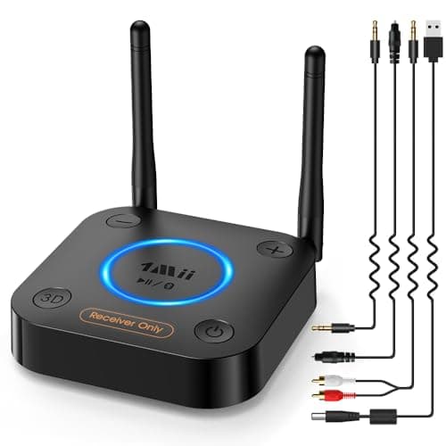 Image of [Upgraded] 1Mii B06Pro Long Range Bluetooth 5.3 Receiver with Volume Control, aptX HD Wireless Audio Receiver for HiFi, aptX Low Latency for Old Amp (RCA Digital Optical TOSLINK Coaxial)