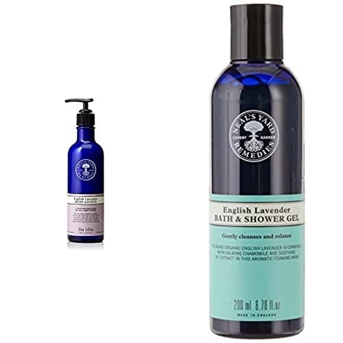 Image of Neal's Yard Remedies English Lavender Shower Gel & Body Lotion| Clean Your Body & Relax Your Mind | 2x200ml