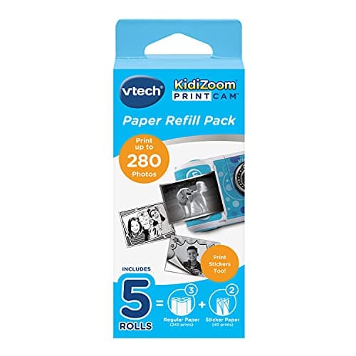 Image of VTech KidiZoom PrintCam Thermal Printing Paper for Print Camera | Includes 4 Paper (240 prints) and 2 Sticker Rolls (40 prints)