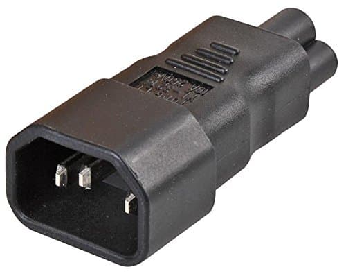 Image of Pro Elec PEL00520 IEC C14 to C5 Adaptor, Black