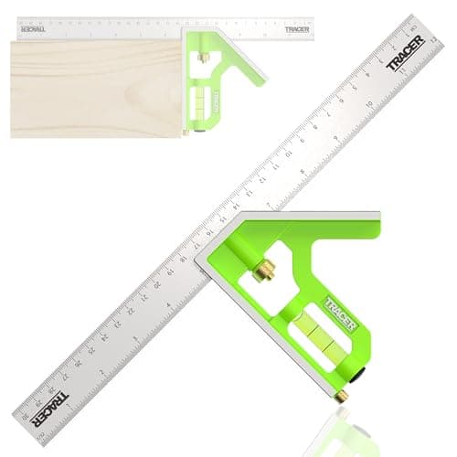 Image of TRACER Combination Square 300mm 12 Inch – Metric & Imperial, Spirit Level, Scribe, Stainless Steel Marking Tool