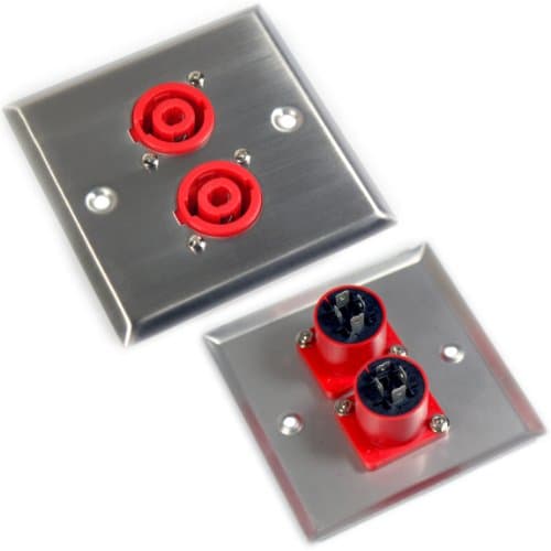 Image of Loops Speakon Speaker Cable Socket - Wall Face Plate Outlet