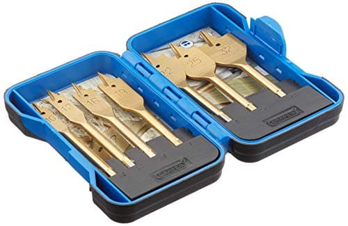 Image of Draper 18560 Titanium Nitride Coated Flat Wood Bit Set (7 Pieces)