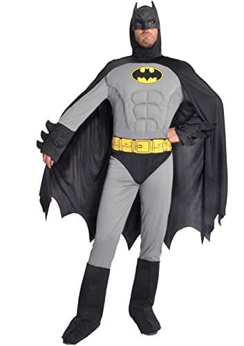 Image of Batman Classic costume disguise adult official DC Comics (Size XL) with padded muscles