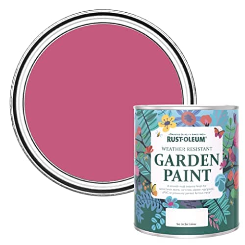 Image of Rust-Oleum Pink Mould Resistant Garden Paint in Matt Finish - Raspberry Ripple 750ml