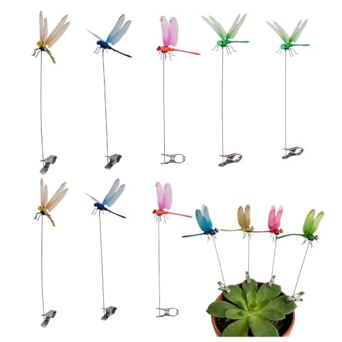 Image of Dragonflies for Bird , Pack of 12 3D Decorative Figures, Artificial Dragonfly, for Balcony Railing, Fruit Tree, Greenhouse, Yard, Patio, Garden, Driveway, Garden, Patio, Farm, Fruit Trees