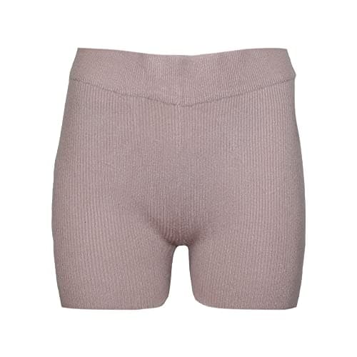 Image of BRAVE SOUL Womens/Ladies Rib Knit Shorts (S) (Dusty Pink)