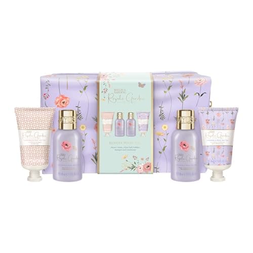 Image of Baylis & Harding Royale Garden Lavender & Rosehip Tea Luxury Wash Bag Gift Set (Pack of 1) - Vegan Friendly