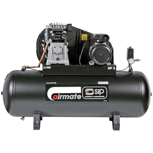 Image of SIP Airmate PX3/150-SRB Belt Drive Air Compressor, 230V 16A, 150L, 3hp / 2.2kW, 145psi / 10 Bar 16CFM 97dB