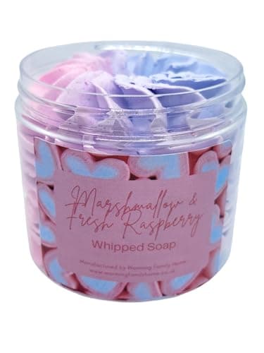 Image of Marshmallow & Fresh Raspberry Whipped Soap | Body Wash | Shaving Cream | Bubble Bath | Shower Cream | Shower Fluff |