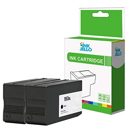 Image of InkJello Ink Cartridge For Printer, Compatibile with HP Officejet Pro 7720 7730 7740 8210 8218 8710 8715 8716 8718 8720 8725 953XL (Black, 2-Pack)