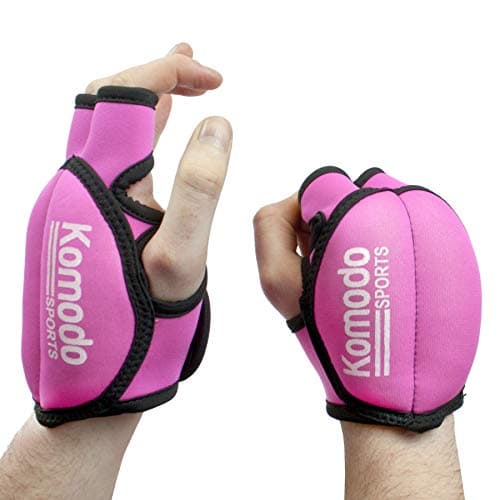 Image of TekBox KOMODO Pink Weighted Gloves Wrist Hand Neoprene Large Size Fitness Training Rehabilitation Gym Boxing MMA Aerobics (2 x 0.5kg)