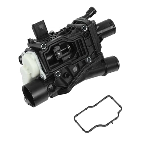 Image of FLASHEVER Car Engine Coolant Thermostat Housing with Temperature Sensor, Compatible with Ford 2.0 TDCi, for Peugeot 308/508, for Citroen C4/C5, Replaces 9804160380, 1876476, 2264810