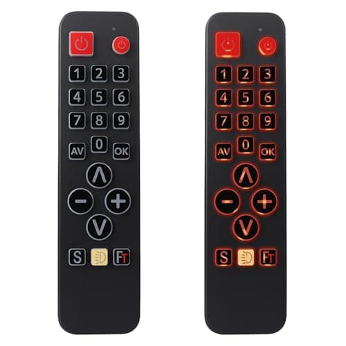 Image of Alkia Universal Remote Control for Seniors - Big Illuminated Keys Remote Compatible with LG, Samsung, Sony, JVC, Toshiba, Sharp, Panasonic, Technika, Hitachi, Polaroid TVs - Simple and Basic Control