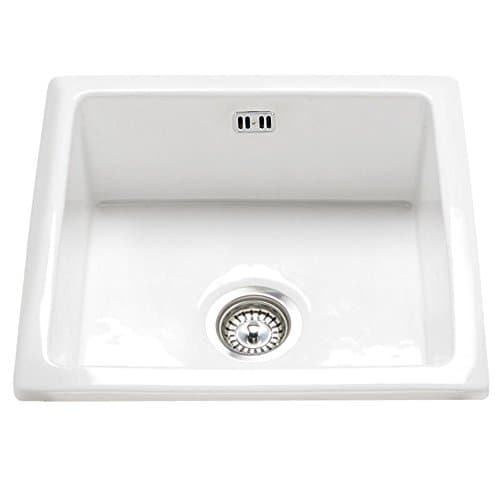 Image of RAK Ceramics Gourmet Sink 6 Inset/Undermount 1.0 Bowl White Ceramic Kitchen Sink