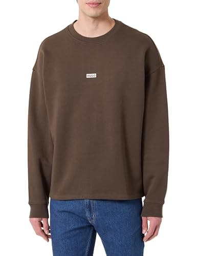 Image of HUGO Men's Sweatshirt, Dark Brown 208, L