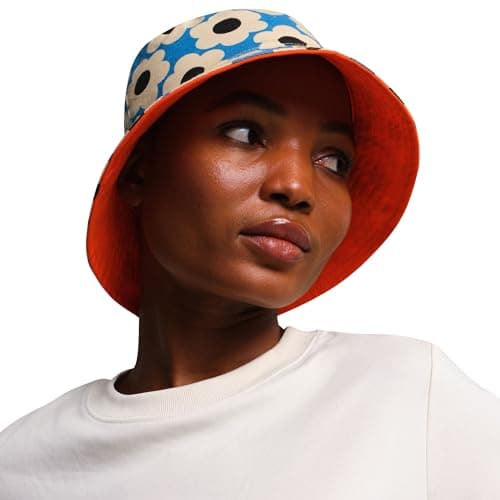 Image of Regatta Womend Orla Kiely Reversible Bucket Hat - Blue Sixties Daisy - S/M