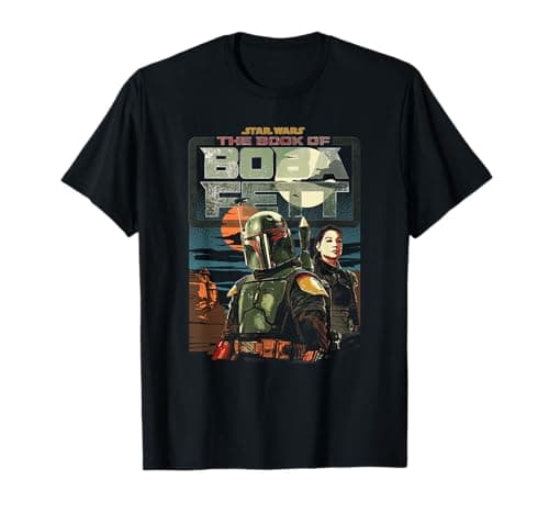 Image of Star Wars The Book Of Boba Fett Fennec Shand Sunrise Logo T-Shirt