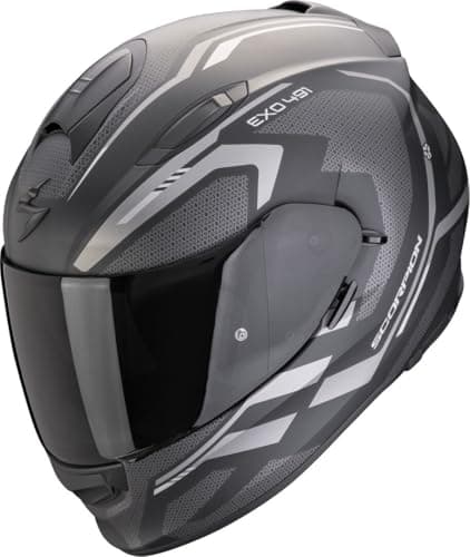 Image of Scorpion Exo-491 Kripta Helmet, black matt/silver, XL (61/62)